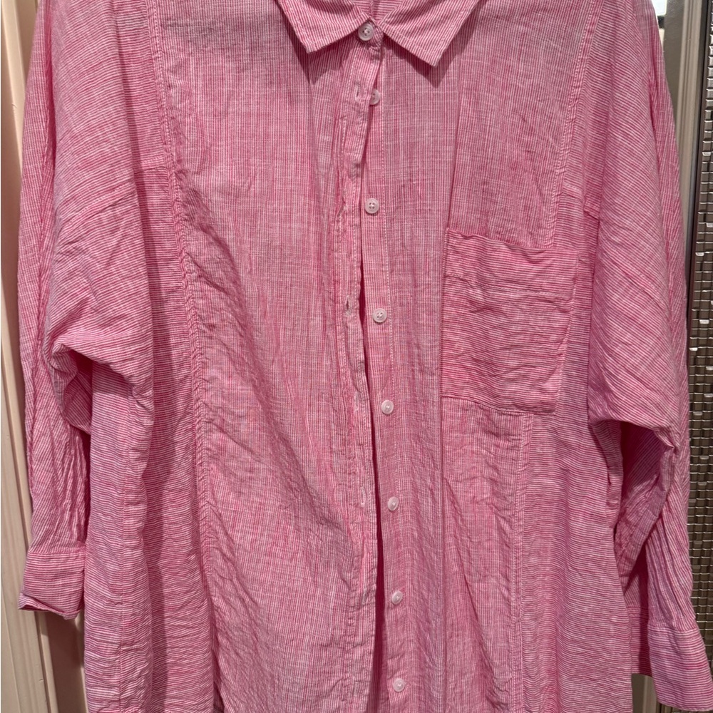 Maurices Pink Button Down Shirt